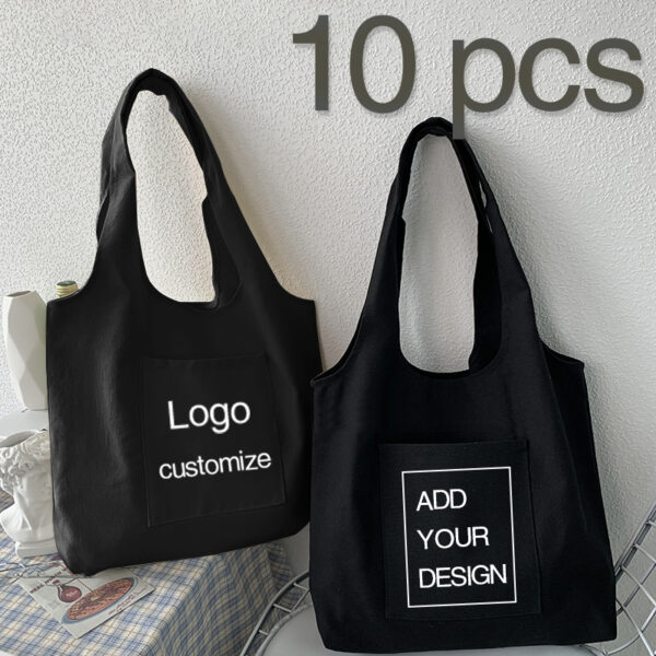 10PCS Custom Woman Shopping Bag Foldable Trend Tote Bag luxury Shoulder Bag Casual Fashion Handbag Commuter Ladies Vest Bag