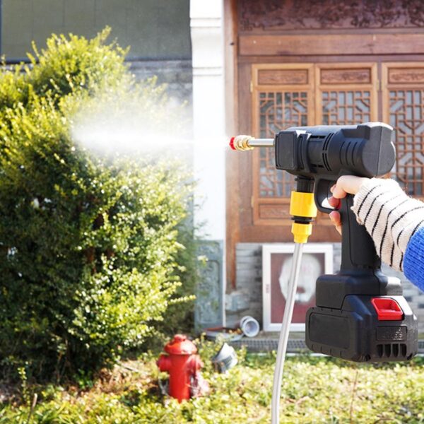 High Pressure Car Washing Water Gun Car Household Portable Rechargeable Booster Pump Wireless Lithium Car Washing Machine