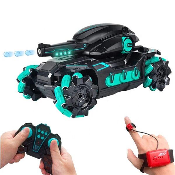 Rc Tank Toy 2.4G Radio Controlled Car 4WD Crawler Water Bomb War Tank Control Gestures Multiplayer Tank RC Toy For Boy Kids Gift